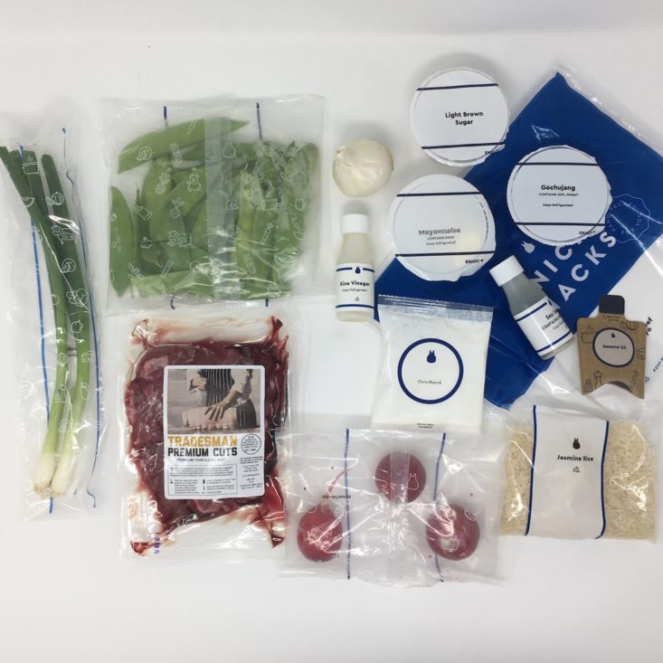 Blue Apron Subscription Box Review February 2019 - BEEF INGREDIENTS