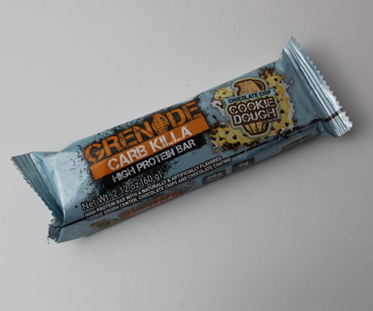 Bulu Box Review February 2019 - Grenade Carb Killa High Protein Bar in Cookie Dough Packet Top