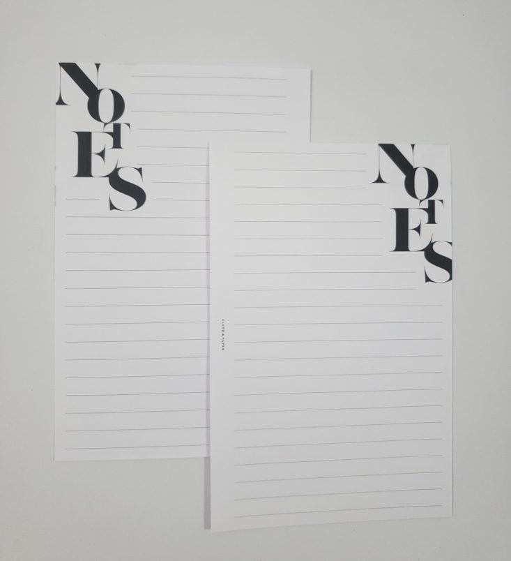 Cloth & Paper Subscription Box January 2019 - Notes Sheets 3
