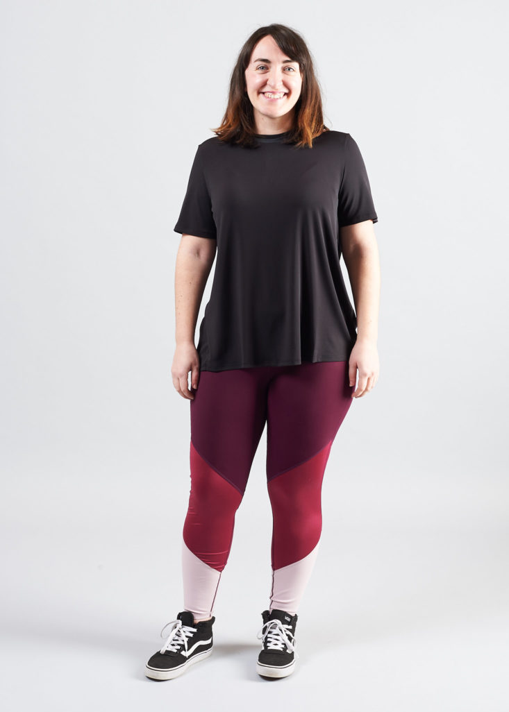 Fabletics February colorblock leggings and black top