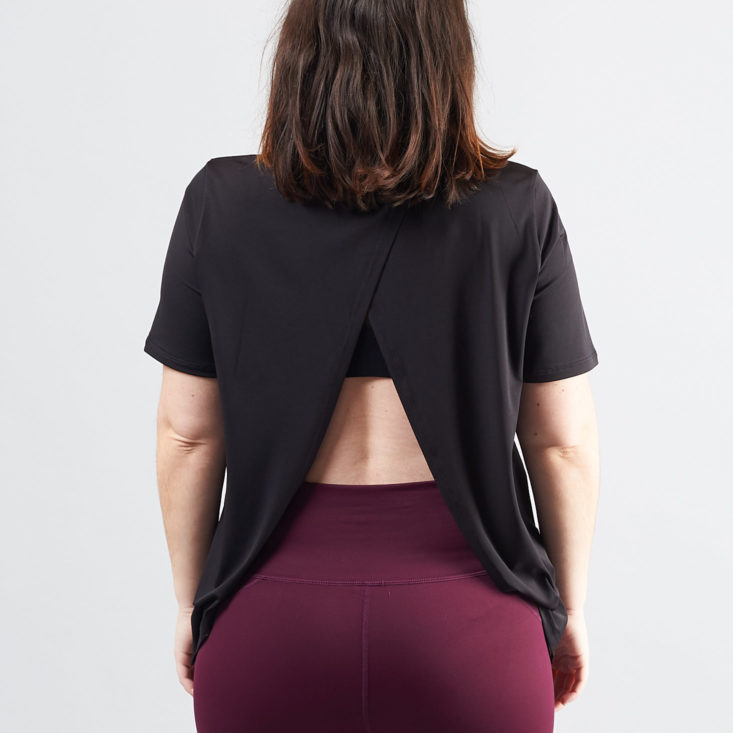 Fabletics February black top with open back