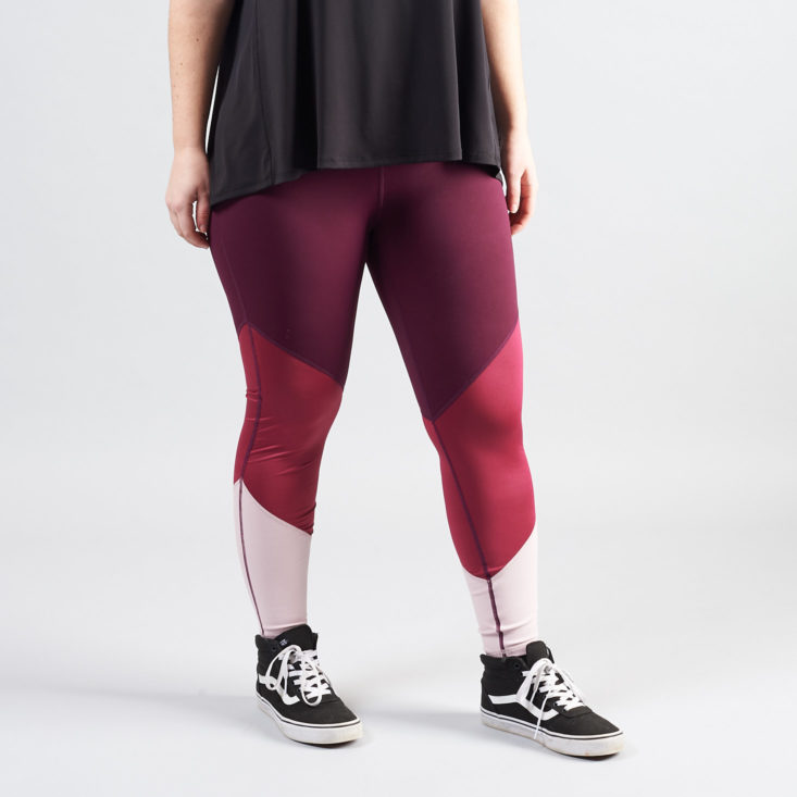 Fabletics February berry burgundy leggings