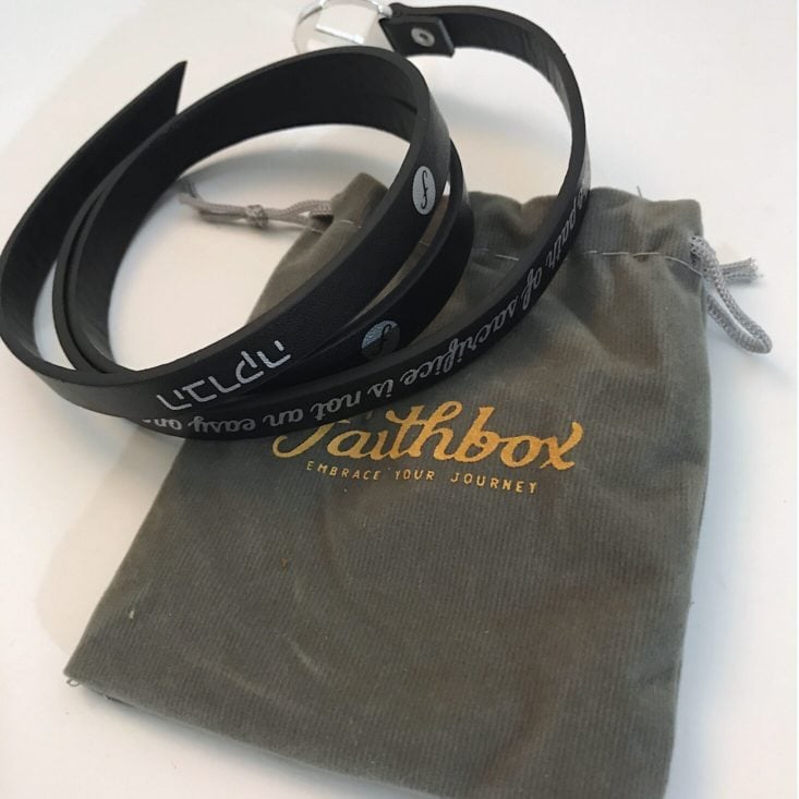 FaithBox February 2019 - Bracelet And Grey Velvet Pouch