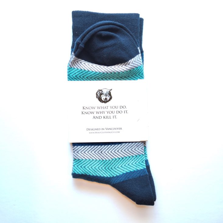 Gentlemans Box February 2019 - Wolf Clothing Co. Socks Package Back