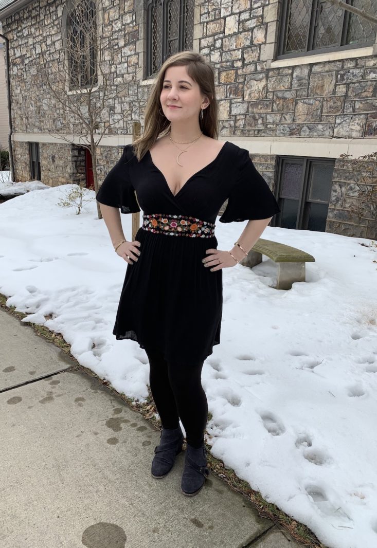 Golden Tote Review February 2019 - Evening Waltz Dress Posing Front