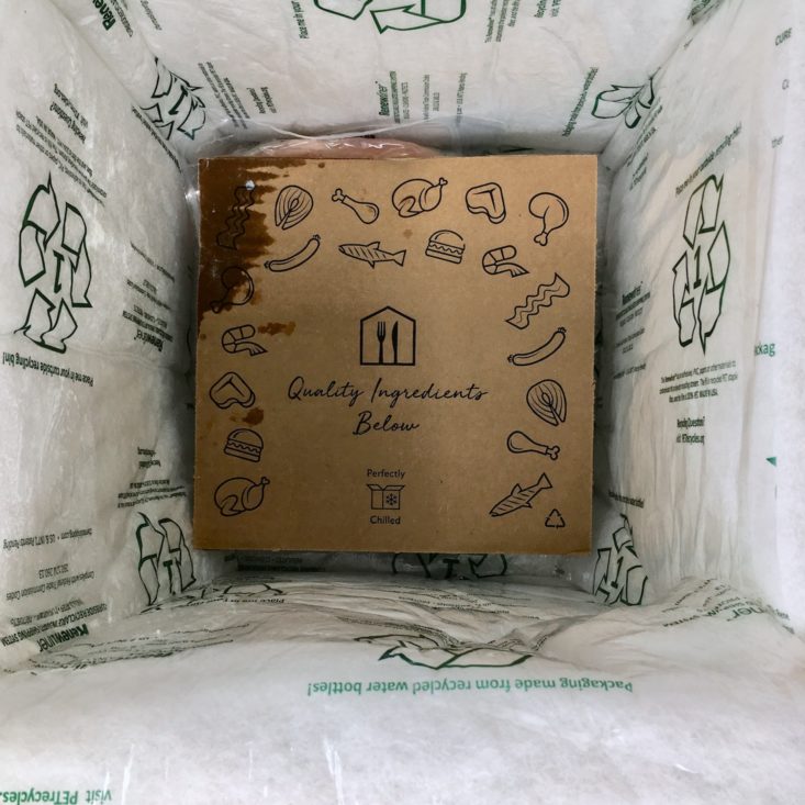 Home Chef Subscription Box Review February 2019 - CARDBOARD DIVIDER