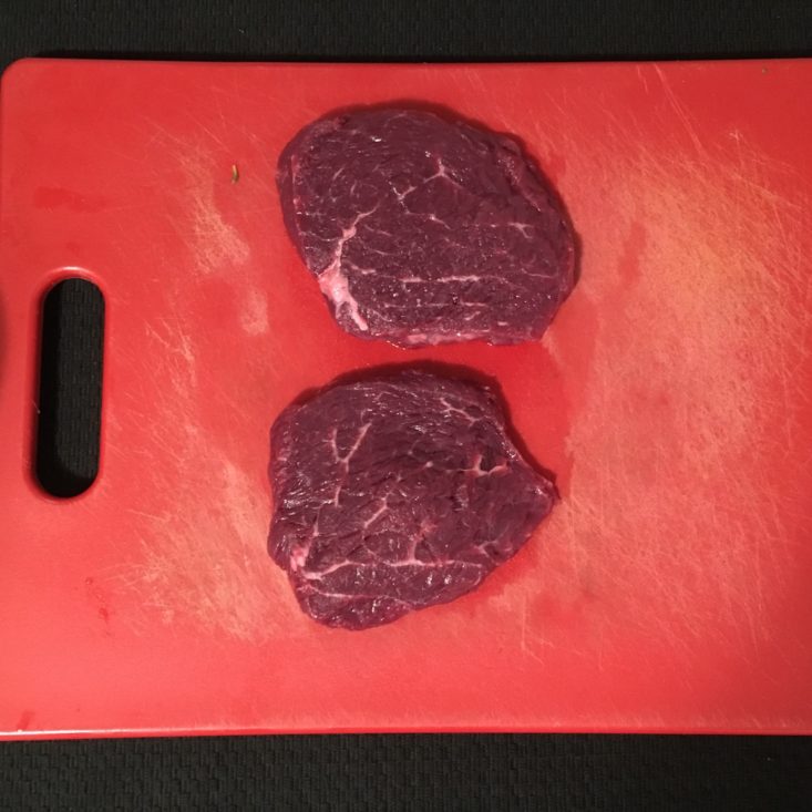 Home Chef Subscription Box Review February 2019 - STEAK PATTED DRY