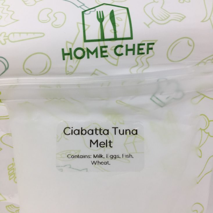 Home Chef Subscription Box Review February 2019 - TUNA BAG LABEL