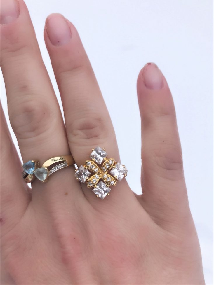 Jewelry Subscription February 2019 - Gemstone Ring Wearing Closeup