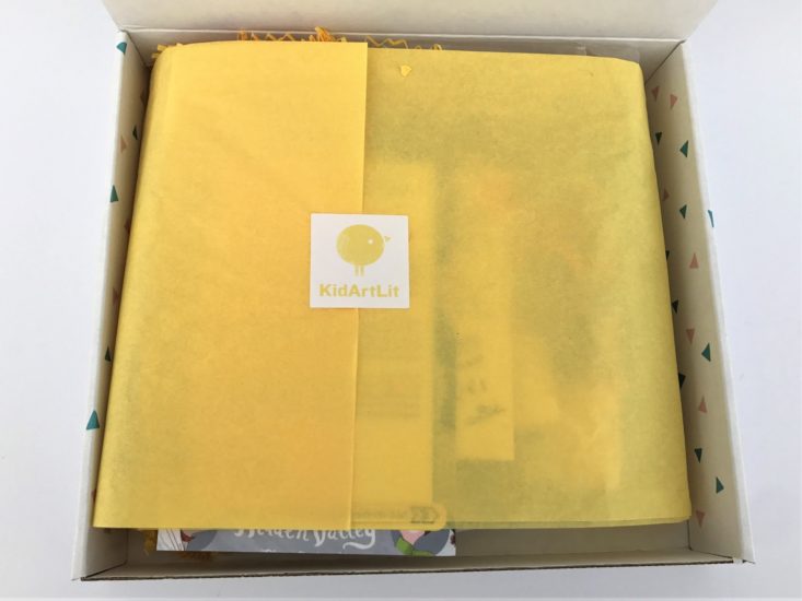 KidArtLit Deluxe January 2019 - Opened Box With Tissue