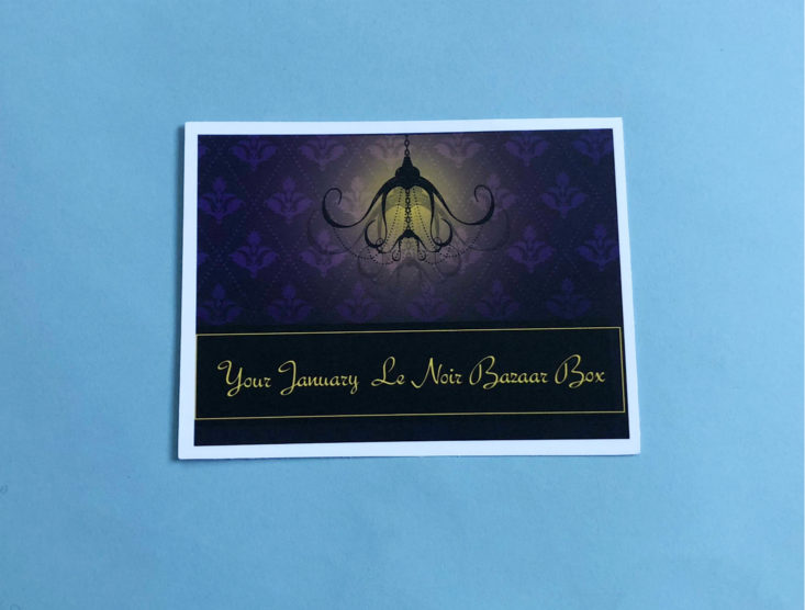 Le Noir Bazaar January 2019 - Card Front