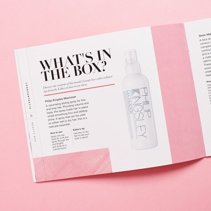 Look Fantastic February 2019 booklet whats in the box
