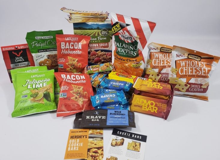 MONTHLY BOX OF FOOD AND SNACK February 2019 - All Contents Front
