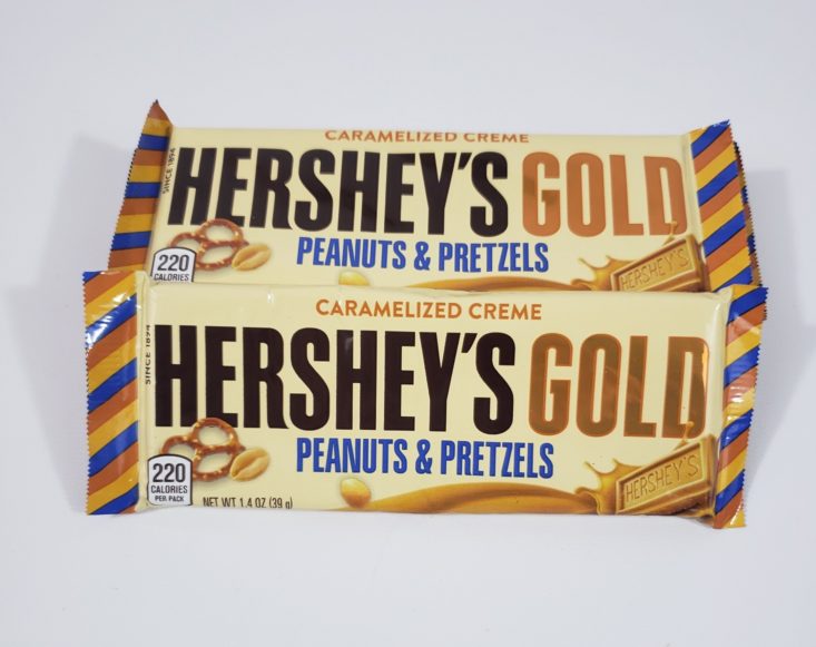 MONTHLY BOX OF FOOD AND SNACK February 2019 - Hershey’s Gold Peanuts & Pretzels Candy Bars All Content Top