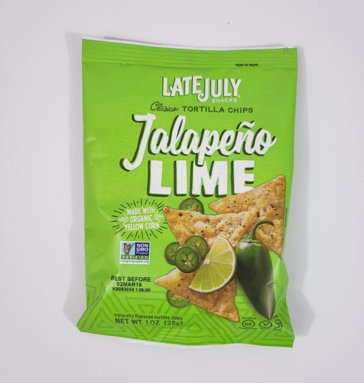 MONTHLY BOX OF FOOD AND SNACK February 2019 - Jalapeno Lime Tortilla Chips Top