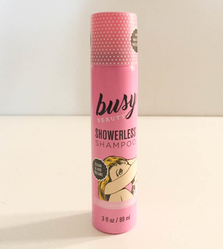 My Fashion Crate January 2019 - Busy Beauty Showerless Shampoo Front View