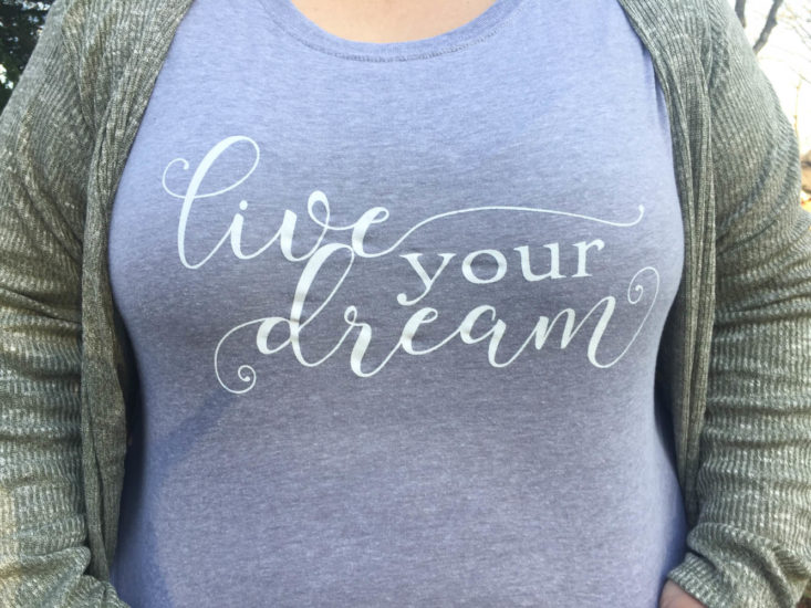 My Fashion Crate January 2019 - New Year New You Live Your Dream Top Front View