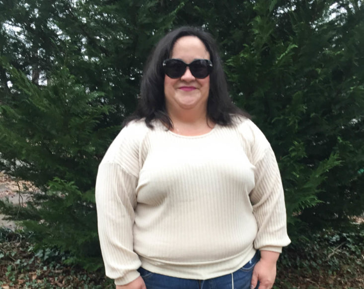 My Fashion Crate Subscription Review February 2019 - In Love Scoop Neck Top Onn Front