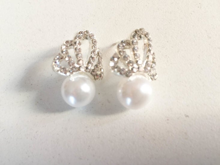 Nadine West February 2019 - Silver Crown Studs Front