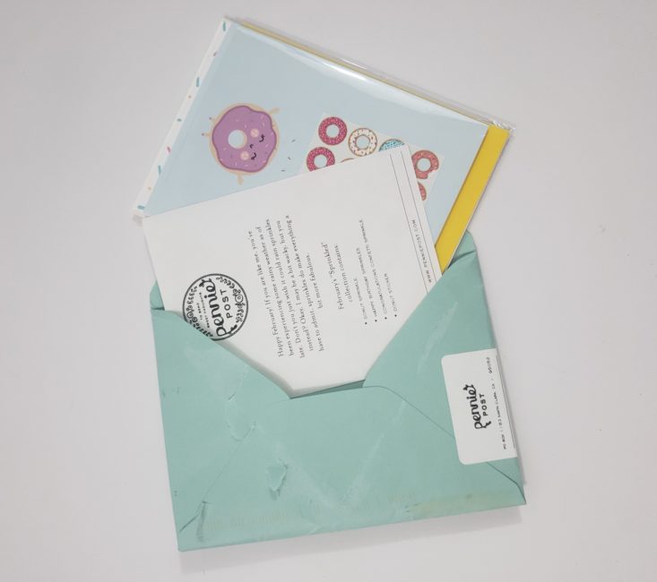 PENNIE POST SUBSCRIPTION Box – February 2019- Envelope Opened