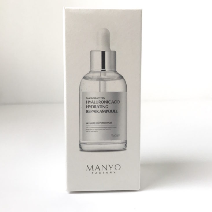 Pink Seoul Box January 2019 - Manyo Factory Hyaluronic Acid Hydrating Repair Ampoule Front