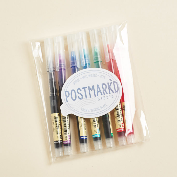 Postmarkd Studio February 2019 gel pen pack