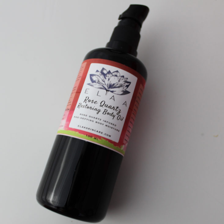 Rosepostbox February 2019 - Rose Quartz Restoring Body Oil by Elaa Skincare