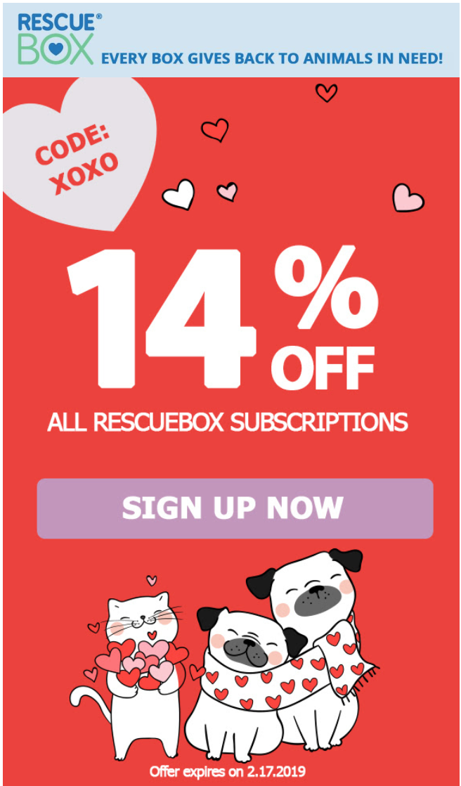 RescueBox Valentines Day 2019 Sale