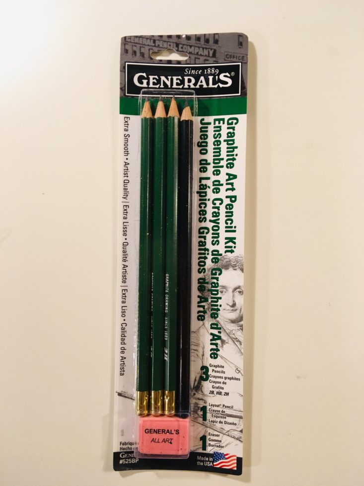 Smart Art February 2019 - General’s Sketch and Wash Pencil Kit #525BP Close Top