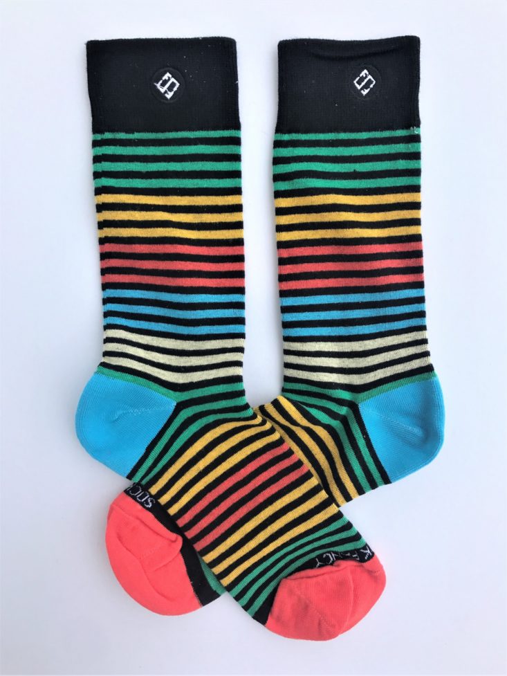 Sock Fancy Mens Crew February 2019 - Multi Colored Stripe Mens Socks 2