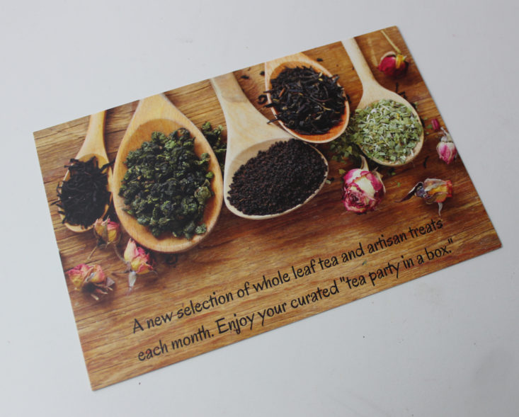 Tea Box Express January 2019 -Booklet Front Top