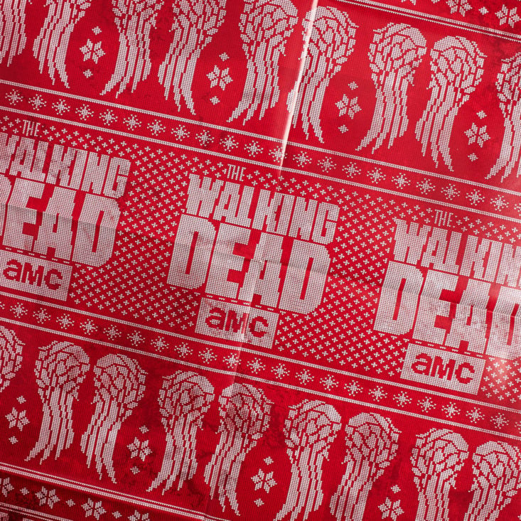 The Walking Dead Supply Drop February 2019 red wrapping paper
