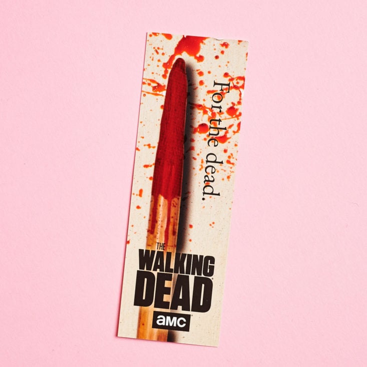 The Walking Dead Supply Drop February 2019 bookmark front