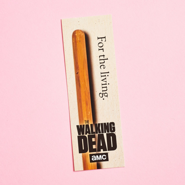 The Walking Dead Supply Drop February 2019 bookmark back