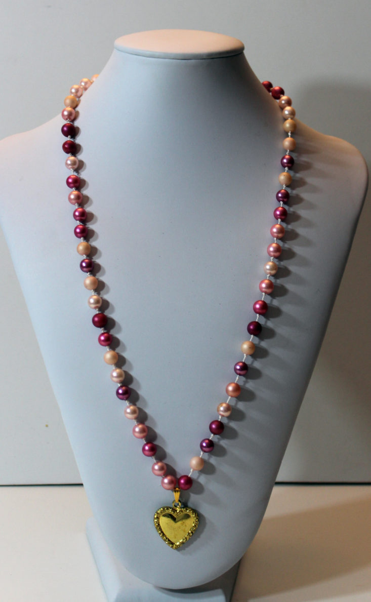Vintage Bead Box February 2019 - Necklace Wearing Front