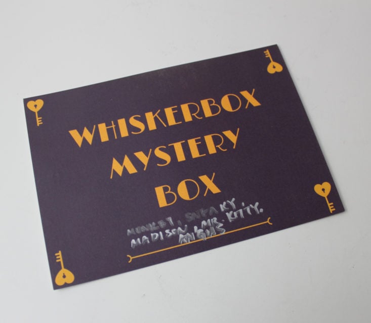Whiskerbox January 2019 - Booklet Top
