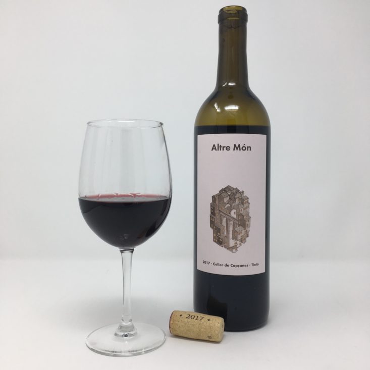 Winc Wine of the Month Review February 2019 - ALTRE MON FULL BOTTLE + GLASS