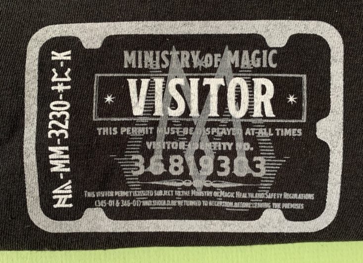 Wizarding World Crate January 2019 - Ministry of Magic Visitor T-Shirt Front 4