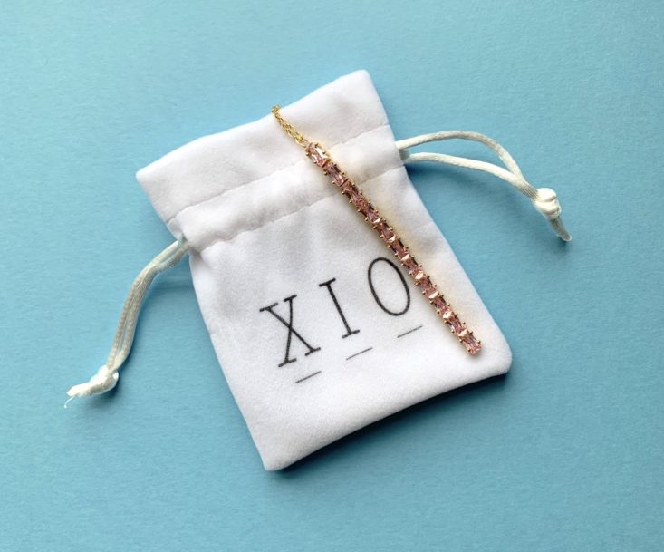 XIO Jewelry Subscription Review - February 2019 - Love Stoned Necklace With Organza Top