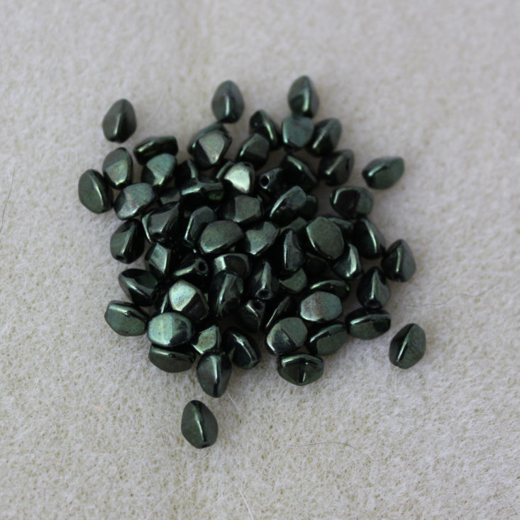 Adornable Elements Beads of the Month March 2019 - Jet Green Luster Pinch Bead (75) Open Top