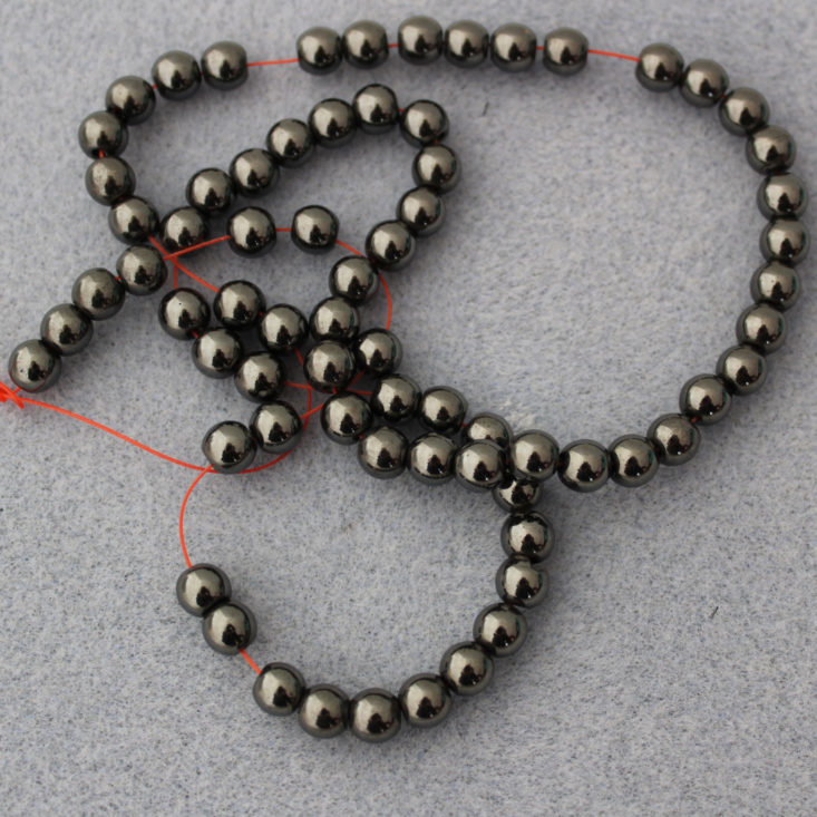 Blueberry Cove Beads March 2019 - Hematite Rounds Front