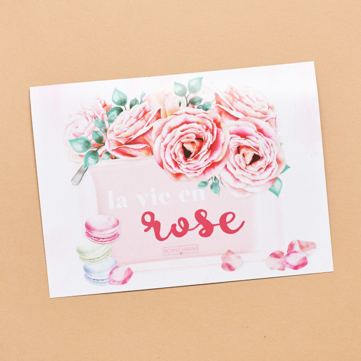 Boxy Charm March 2019 rose card