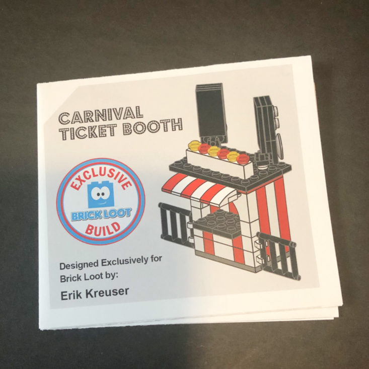 Brick Loot February 2019 - Exclusive! Carnival Ticket Booth Bonus Instructions Card 1