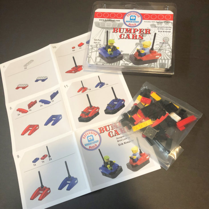 Brick Loot February 2019 - Exclusive! ‘Bumper Cars’ 100% LEGO® 56 pieces and Booklet Front