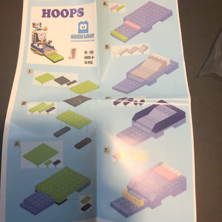 Brick Loot February 2019 - HOOPS Basketball Carnival Game Instructions Card Front