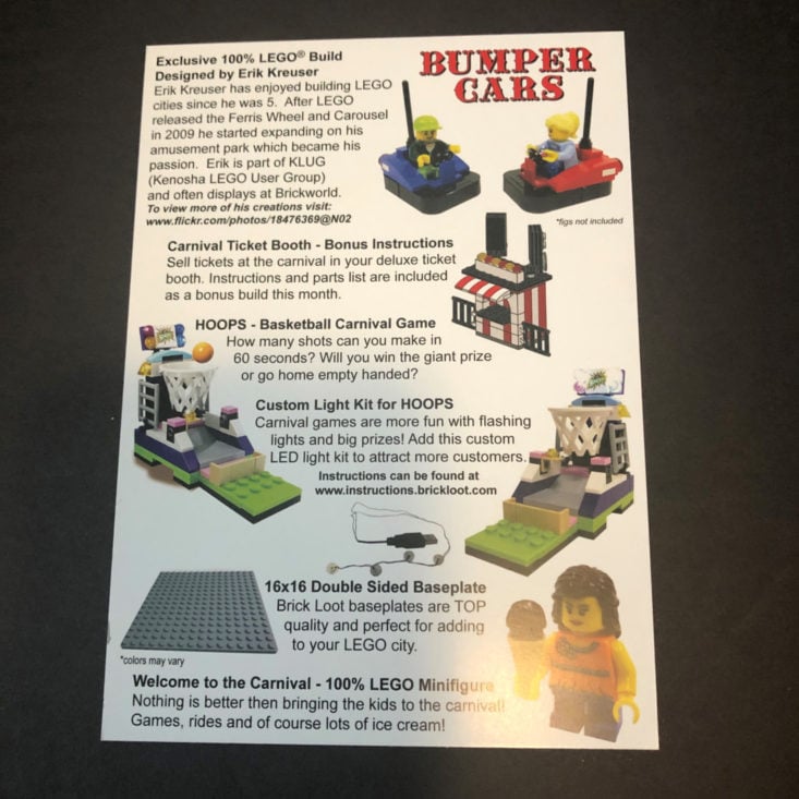 Brick Loot February 2019 - Info Card Back