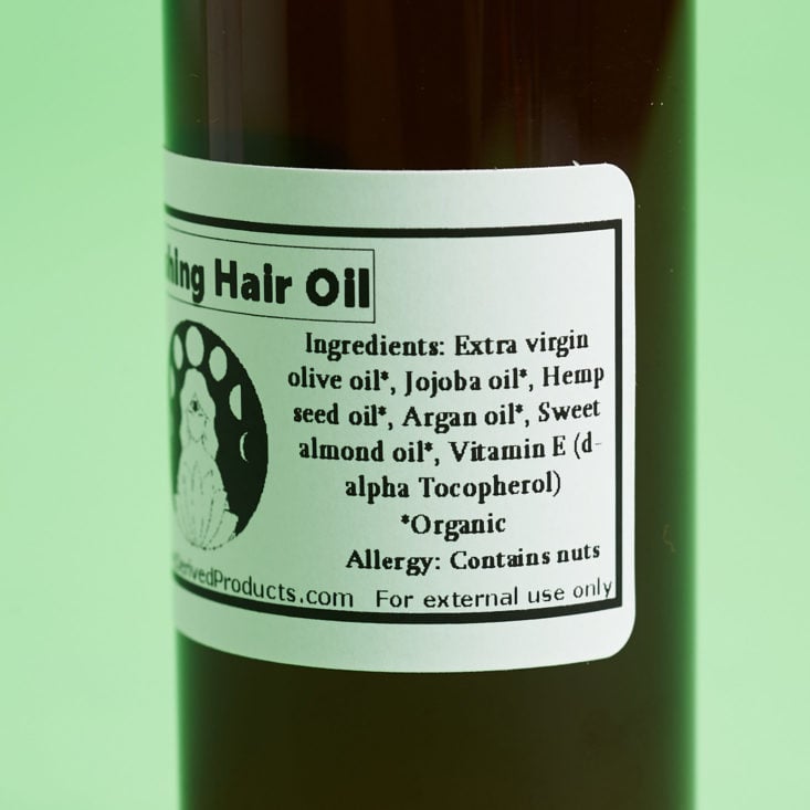 Buddhi Box Oils March 2019 hair oil info