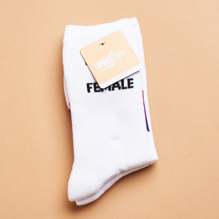 Cosmo Box March 2019 folded socks
