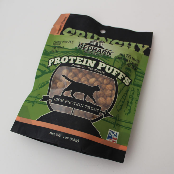 Cuddle Crate Review February 2019 - Redbarn Protein Puffs Salmon Flavor Top
