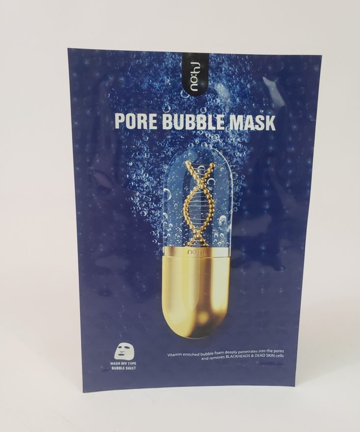 Facetory Lux Box Deluxe Review March 2019 - NOHJ Pore Bubble Mask Front Top